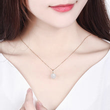 Load image into Gallery viewer, Natural Fine White Jade Bead Pendant Necklace Women&#39;s Brand Jewelry
