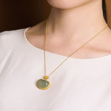 Load image into Gallery viewer, Silver Original Natural Fine Jade Vintage Retro Women&#39;s Pendant Necklace
