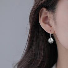 Load image into Gallery viewer, Silver Vintage Retro Round Hollow Lucky Earrings Women&#39;s Luxury Elegant Jewelry
