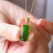 Load image into Gallery viewer, Lokaloca Natural Fine Jade Jasper Pendant Necklace
