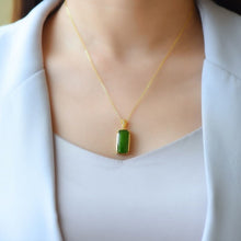 Load image into Gallery viewer, Lokaloca Natural Fine Jade Jasper Pendant Necklace
