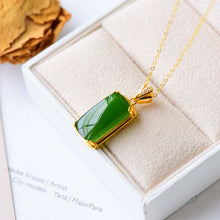 Load image into Gallery viewer, Lokaloca Natural Fine Jade Jasper Pendant Necklace
