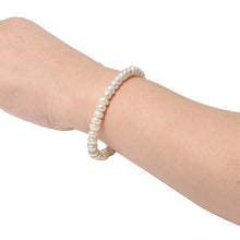 Load image into Gallery viewer, Handmade Natural  Freshwater pearl Beaded With Rose Charm Bracelet
