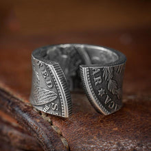 Load image into Gallery viewer, Sterling Silver Handmade Antique Exaggerated Charm Retro Opening Men&#39;s Ring
