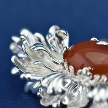 Load image into Gallery viewer, Summer Special Silver Inlaid Southern Red Agate High-end Women&#39;s Personality Wild Classical Luxury Brooch Pendant
