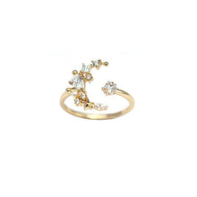 Load image into Gallery viewer, The Designer&#39;s Unique Creative Silver Inlaid Zircon Opening Adjustable Ring In Retro Small Charm Lady Brand Jewelry
