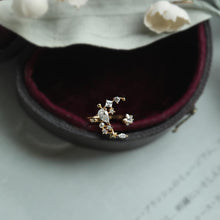 Load image into Gallery viewer, The Designer&#39;s Unique Creative Silver Inlaid Zircon Opening Adjustable Ring In Retro Small Charm Lady Brand Jewelry
