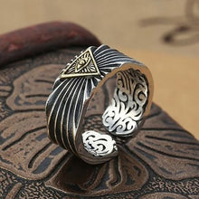 Load image into Gallery viewer, S925 Silver Trend Retro Handmade God&#39;s Eye Opening Adjustable Ring Men&#39;s Jewelry
