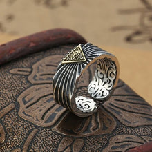 Load image into Gallery viewer, S925 Silver Trend Retro Handmade God&#39;s Eye Opening Adjustable Ring Men&#39;s Jewelry
