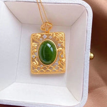 Load image into Gallery viewer, Lokaloca Natural Fine Jade Pendant Necklace
