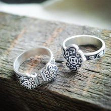 Load image into Gallery viewer, Unique Creative Thai Silver Ethnic Style Wishful Opening Adjustable Ring Exquisite Ladies Jewelry
