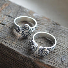 Load image into Gallery viewer, Unique Creative Thai Silver Ethnic Style Wishful Opening Adjustable Ring Exquisite Ladies Jewelry
