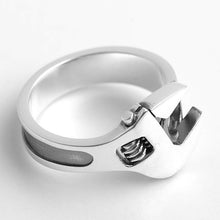 Load image into Gallery viewer, Unique Design Thai Silver Retro Wrench Tool Opening Adjustable Ring Men and Women Jewelry
