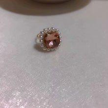 Load image into Gallery viewer, Handmade Luxury Facted Rhinestone Pearl Beaded Ring
