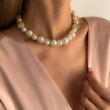 Load image into Gallery viewer, Luxury Big Size Twisted Imitation Pearl Beaded Choker Necklace
