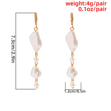 Load image into Gallery viewer, Designer Luxury Baroque Pearl Long Drop Earrings for Women
