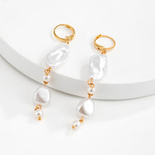 Load image into Gallery viewer, Designer Luxury Baroque Pearl Long Drop Earrings for Women
