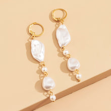 Load image into Gallery viewer, Designer Luxury Baroque Pearl Long Drop Earrings for Women
