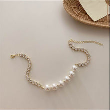 Load image into Gallery viewer, Vintage Tennis Rhinestone Pearl Choker Necklaces For Ladies
