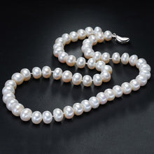 Load image into Gallery viewer, Luxury Big Size Natural White Freshwater Pearl Beaded Necklace
