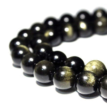 Load image into Gallery viewer, Natural Golden Obsidian 4-12mm Round Beads Strand for DIY Jewelry Making
