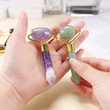 Load image into Gallery viewer, Natural Jade Roller Multi Crystal Massage Stick Face Eye Nose Massager
