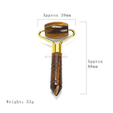 Load image into Gallery viewer, Natural Jade Roller Multi Crystal Massage Stick Face Eye Nose Massager
