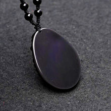 Load image into Gallery viewer, Handcrafted Natural Golden Obsidian Magic Mirror Lucky Pendants Necklace
