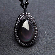 Load image into Gallery viewer, Handcrafted Natural Golden Obsidian Magic Mirror Lucky Pendants Necklace
