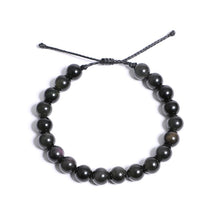 Load image into Gallery viewer, Minimalist Natural Golden Obsidian Beaded Bracelet
