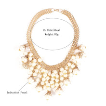 Load image into Gallery viewer, Handmade Luxury Pearl Cluster Pendant Statement Necklace
