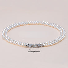 Load image into Gallery viewer, Double Strands Natural Freshwater Pearl Beaded Long Necklace
