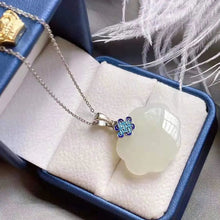 Load image into Gallery viewer, Fine White Jade Pendant Necklace Vintage Knot Retro Bohemian Charm Elegant Women&#39;s Jewelry
