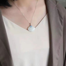 Load image into Gallery viewer, Fine White Jade Pendant Necklace Vintage Knot Retro Bohemian Charm Elegant Women&#39;s Jewelry
