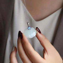 Load image into Gallery viewer, Fine White Jade Pendant Necklace Vintage Knot Retro Bohemian Charm Elegant Women&#39;s Jewelry
