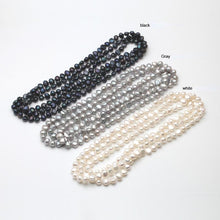 Load image into Gallery viewer, Multi-layer Natural Freshwater Pearl Beaded Long Necklace for Ladies
