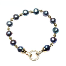 Load image into Gallery viewer, Natural Blue Baroque Freshwater Pearl Beaded Bracelets for Ladies
