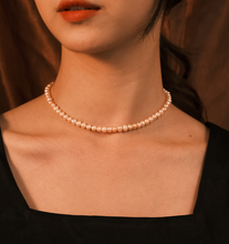 Load image into Gallery viewer, Minimalist Vintage 4/5/6/8/10MM Pearl Beaded Chain Choker Necklace
