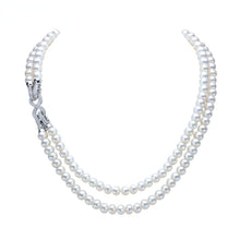 Load image into Gallery viewer, Double Strands Natural Freshwater Pearl Beaded Long Necklace
