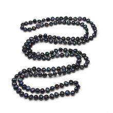 Load image into Gallery viewer, Multi-layer Natural Freshwater Pearl Beaded Long Necklace for Ladies
