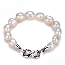 Load image into Gallery viewer, Natural Freshwater Baroque Pearl Beaded Bracelet 925 Sterling Silver Bracelet
