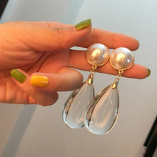 Load image into Gallery viewer, Nostalgia Waterdrop Dangle Pearl Earrings
