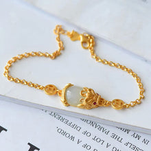 Load image into Gallery viewer, Inlaid Natural Fine White Jade Brave Bracelet Vintage Retro Craft Women&#39;s Brand Jewelry
