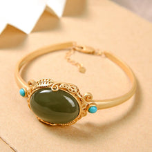 Load image into Gallery viewer, Lokaloca New Inlaid Natural Fine Jade Chalcedony Bracelet
