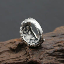 Load image into Gallery viewer, S925 Silver Creative Exaggerated Crown Earl Cross Retro Men&#39;s Hipster Open Adjustable Ring
