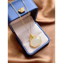 Load image into Gallery viewer, Natural Fine Chalcedony Necklace Female Geometric Shape Niche Design Women Brand Jewelry
