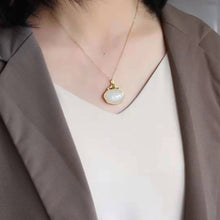 Load image into Gallery viewer, Natural Fine Chalcedony Necklace Female Geometric Shape Niche Design Women Brand Jewelry
