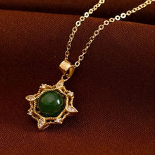 Load image into Gallery viewer, Lokaloca Silver Inlaid Natural Fine Jade Pendant Necklace
