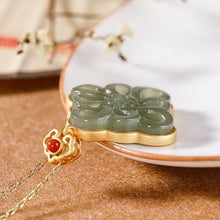 Load image into Gallery viewer, Silver Natural Fine Jade Vintage Knot Cloud Charm Pendant Necklace
